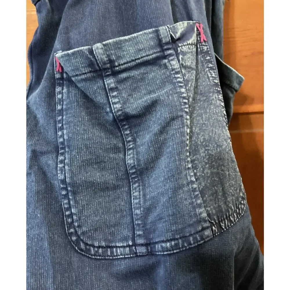 Sundance Bexley Soft French Terry Overalls Sz S Blue Cotton‎ Relaxed Boho Garden